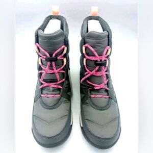 Sorel Women's Gray Boots with Pink Accents